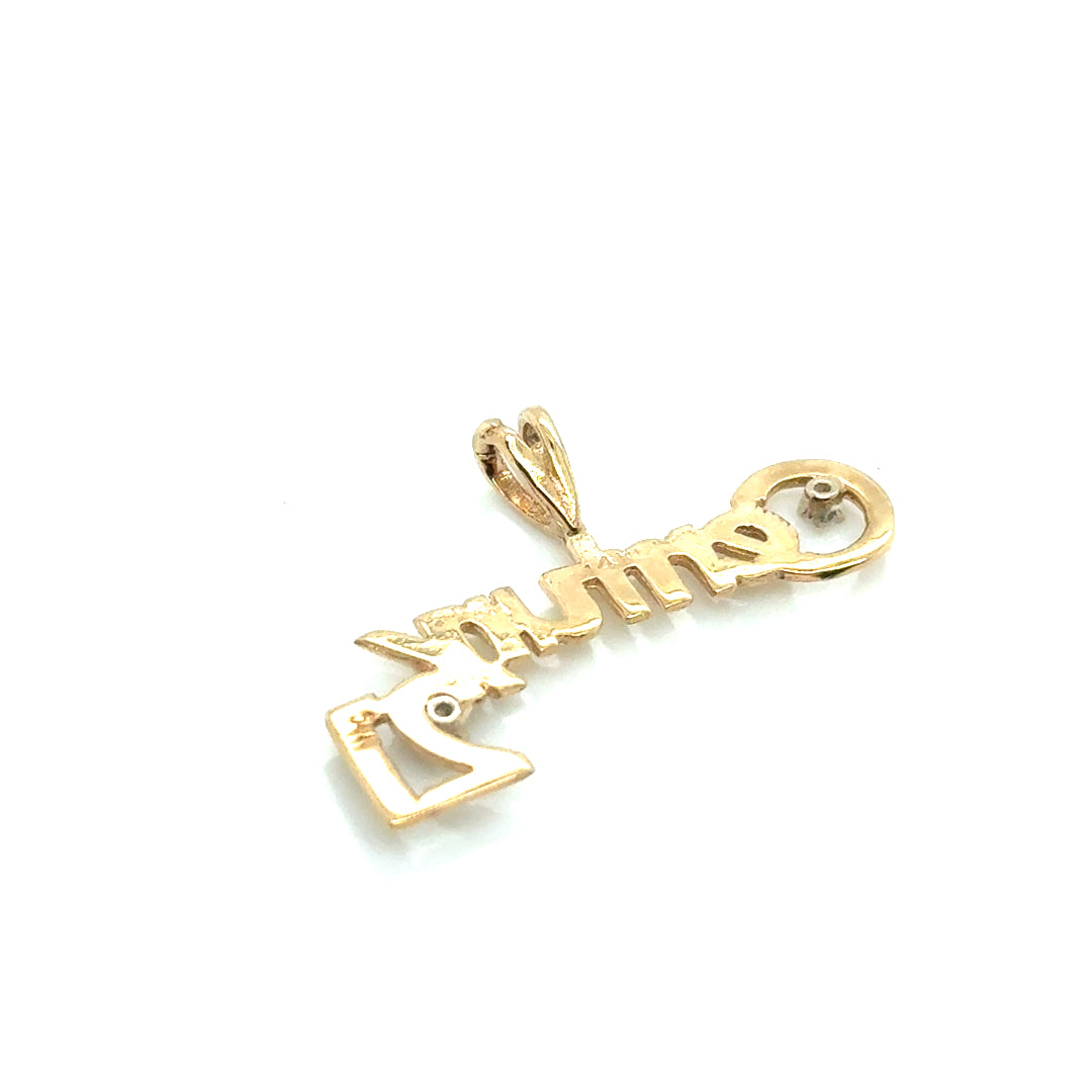 14k Yellow Gold “Century 21” Diamond Pendant