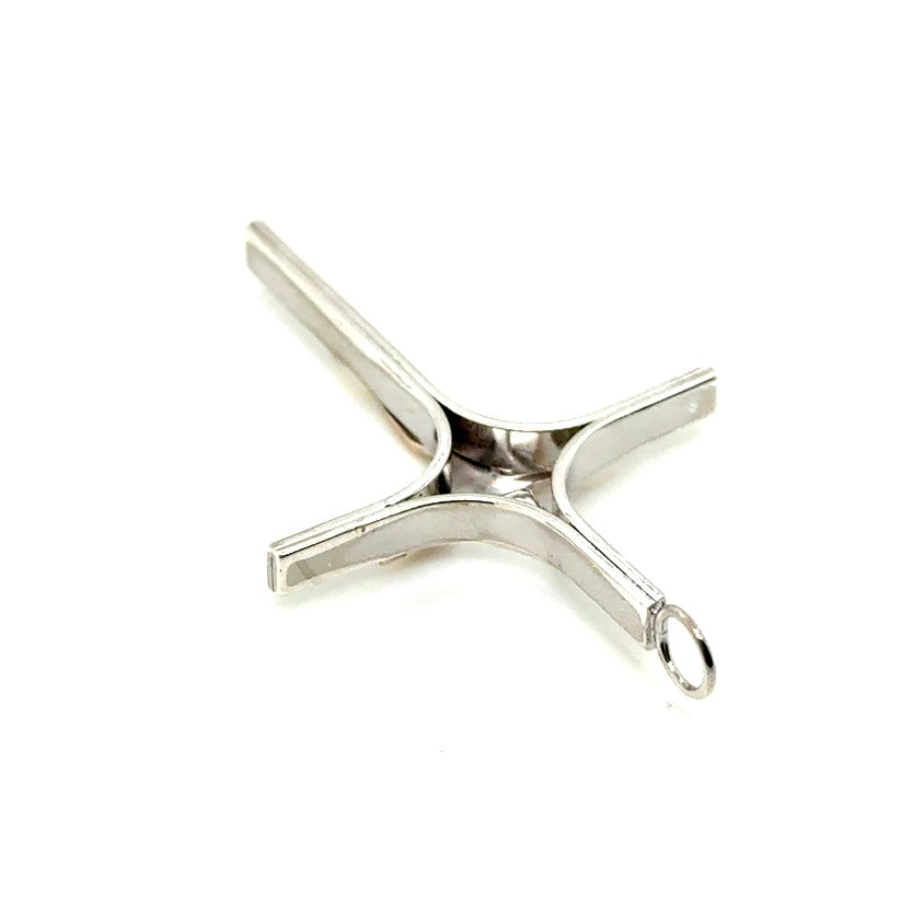 14k Yellow Gold & Silver Crucifix Cross Pendant