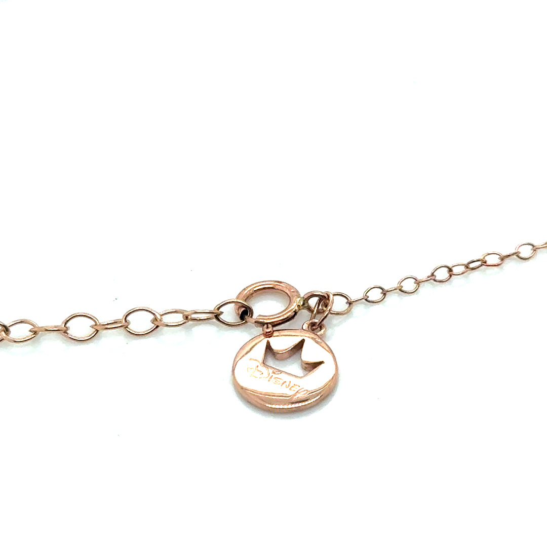 New 10k Rose Gold 0.30 CT TW Diamond Rose Necklace