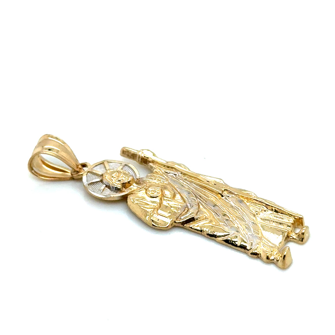 New 14k Yellow Gold San Judas Pendant