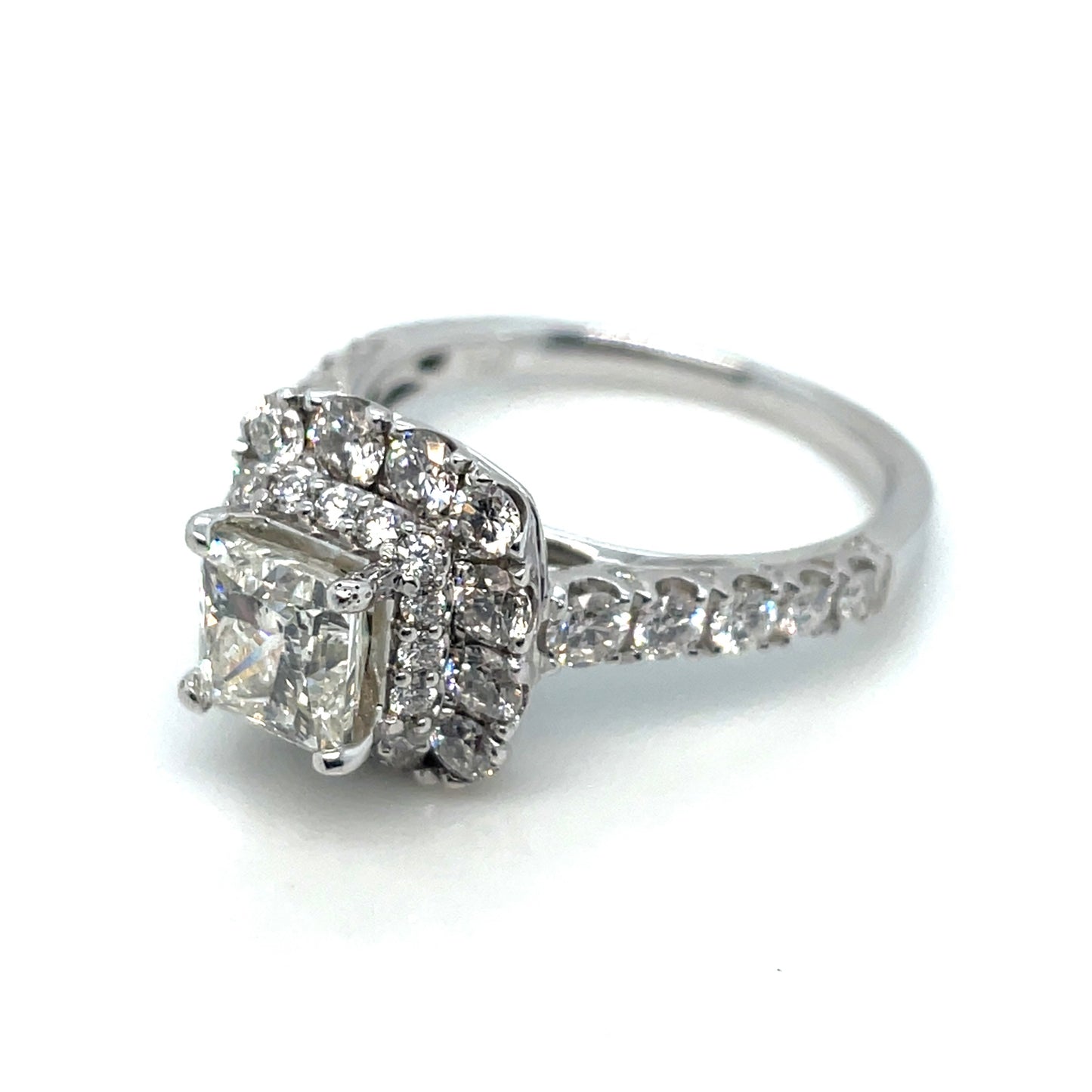 18k White Gold Engagement Diamond 1.38 CT TW Ring
