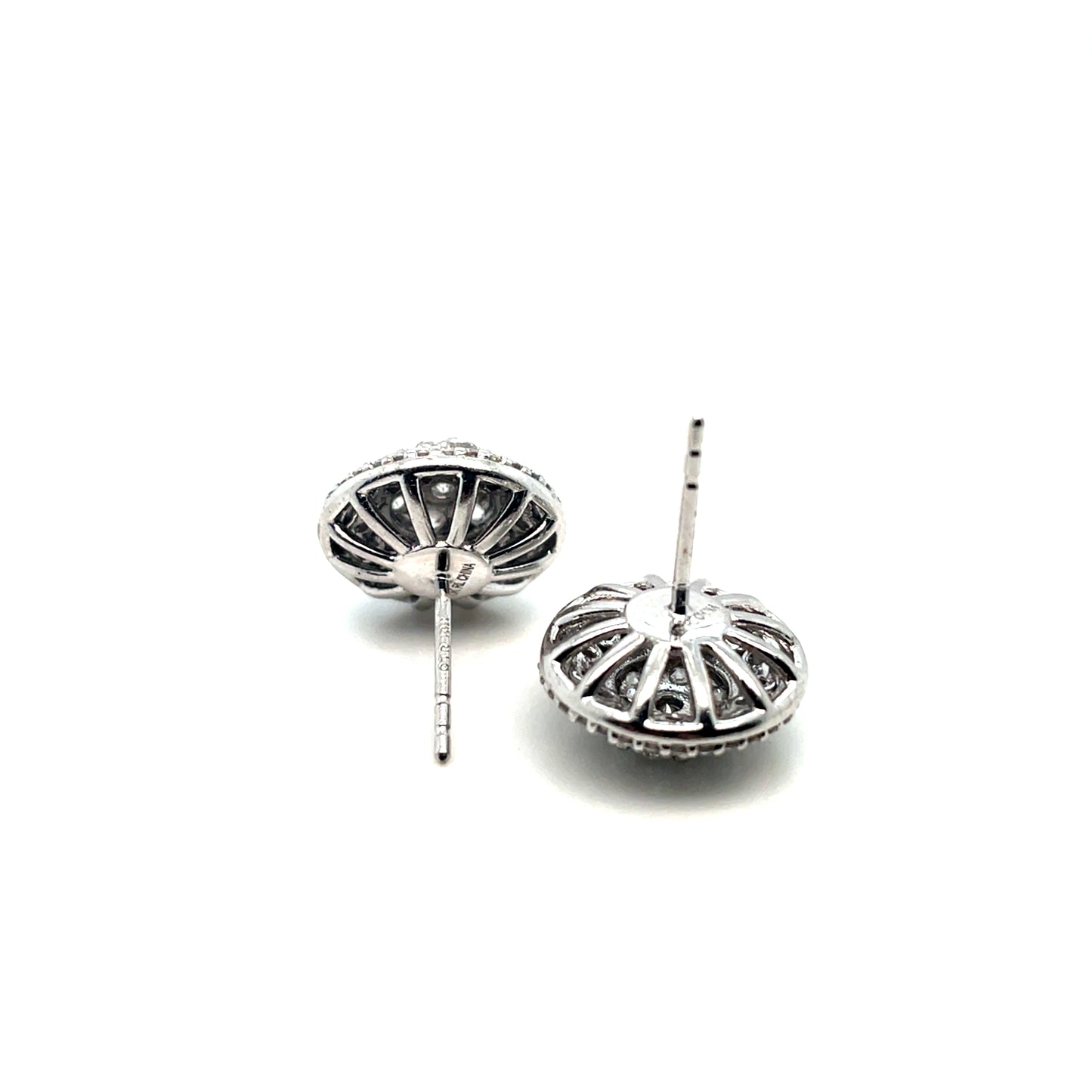 10k White Gold 2.2 CT TW Diamonds Earrings