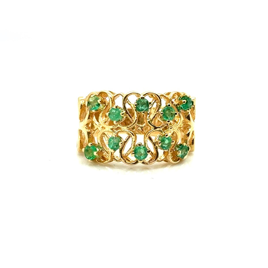 14k Yellow Gold Emerald Ring