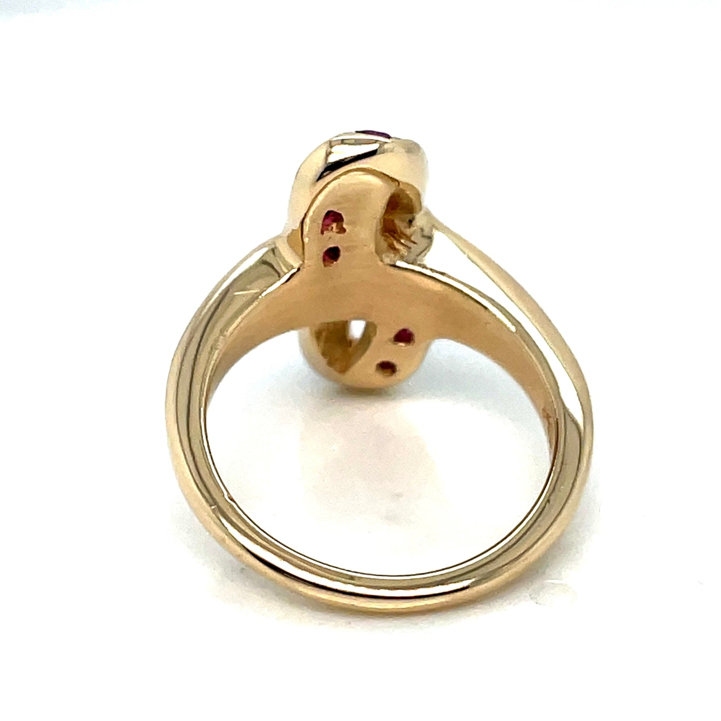 14k Yellow Gold Ruby Diamond Ring