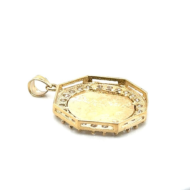 10k Yellow Gold Cubic Zirconia Pendant