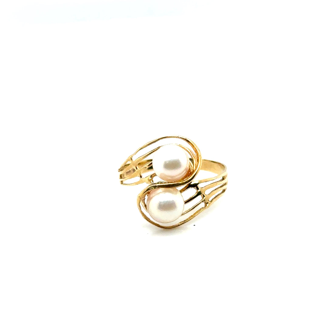 14k Yellow Gold Pearl Ring