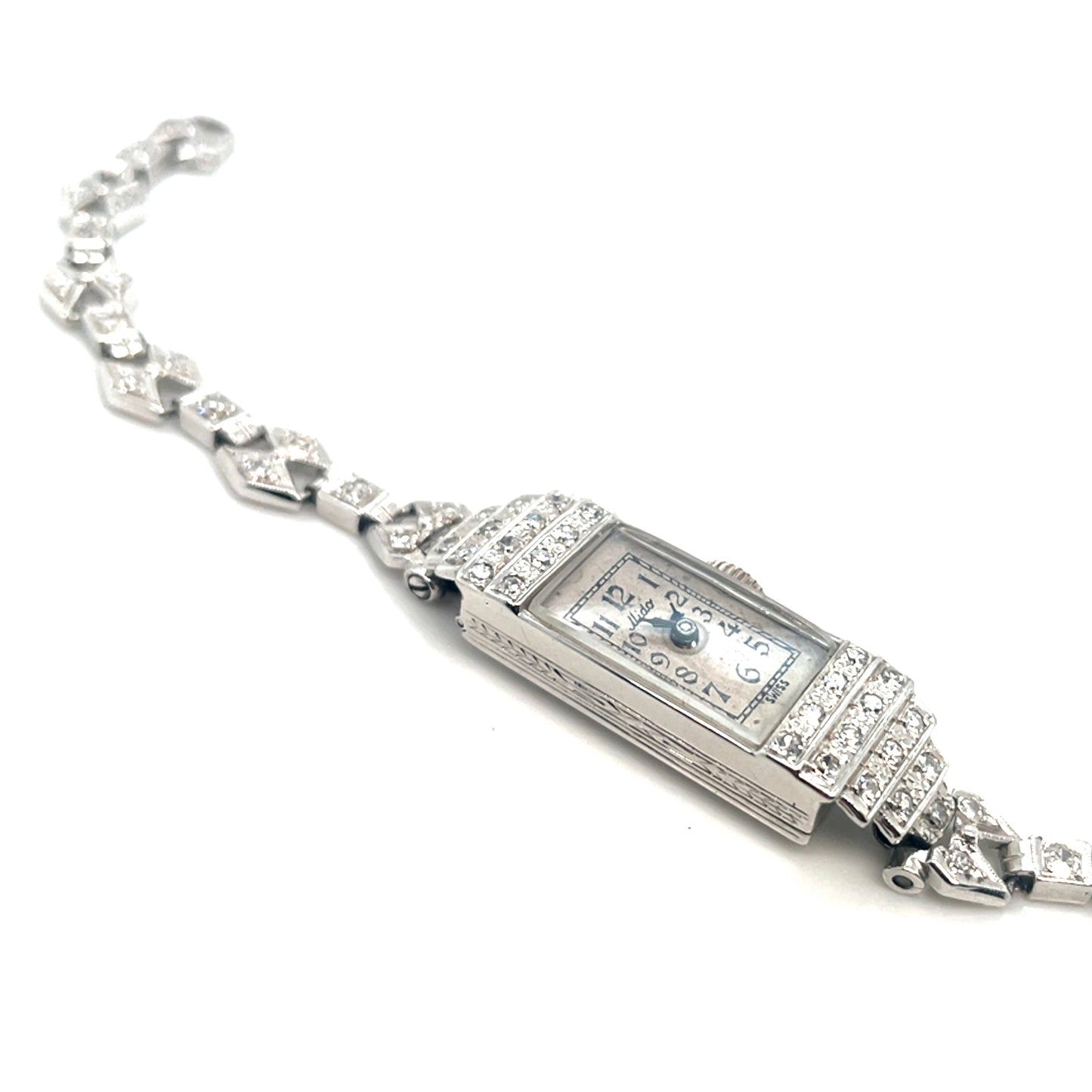 Antique Mido 14k Stainless Steel Diamonds Lady’s Watch