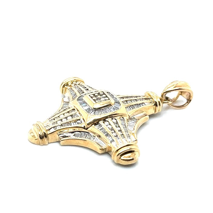 14k Yellow Gold 6 CT TW  Diamonds Pendant