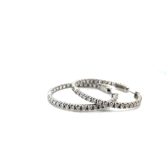 14k White Gold 2 CT TW Diamonds Ring