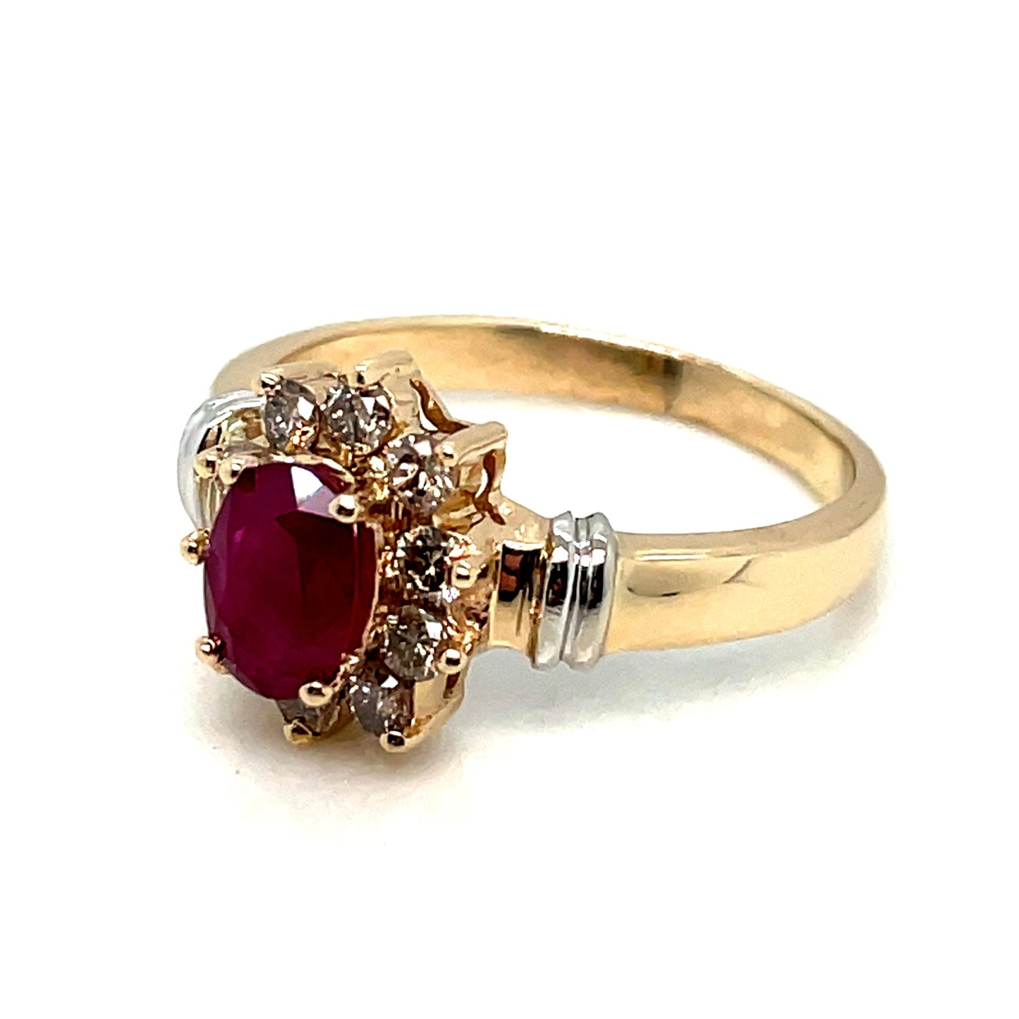 14k Yellow Gold Ruby Lady’s Diamond Ring