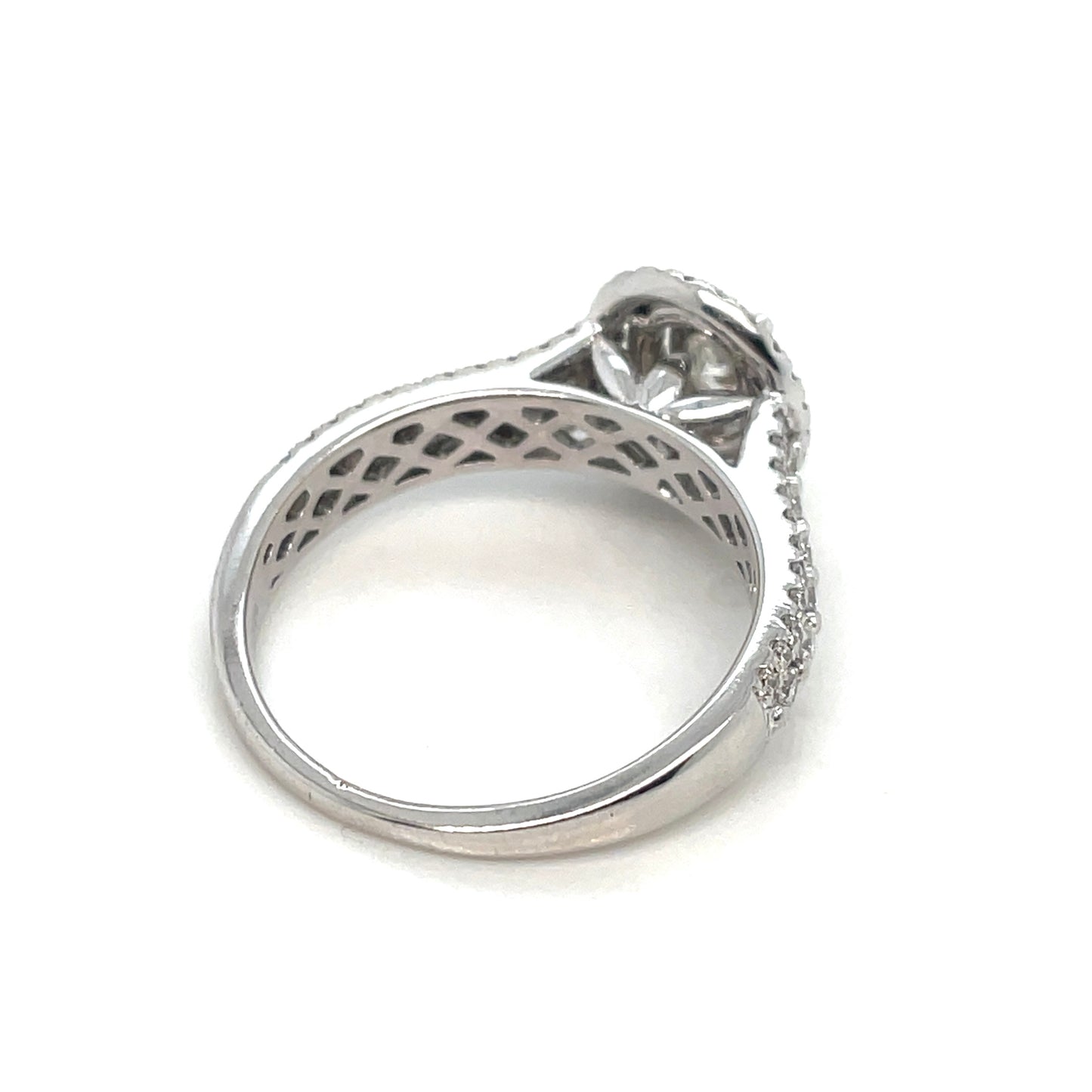14k White Gold Engagement 1.55 CT TW Diamonds Ring