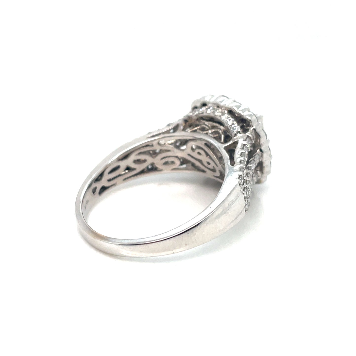 14k White Gold Engagement 2.3 CT TW Diamonds Ring