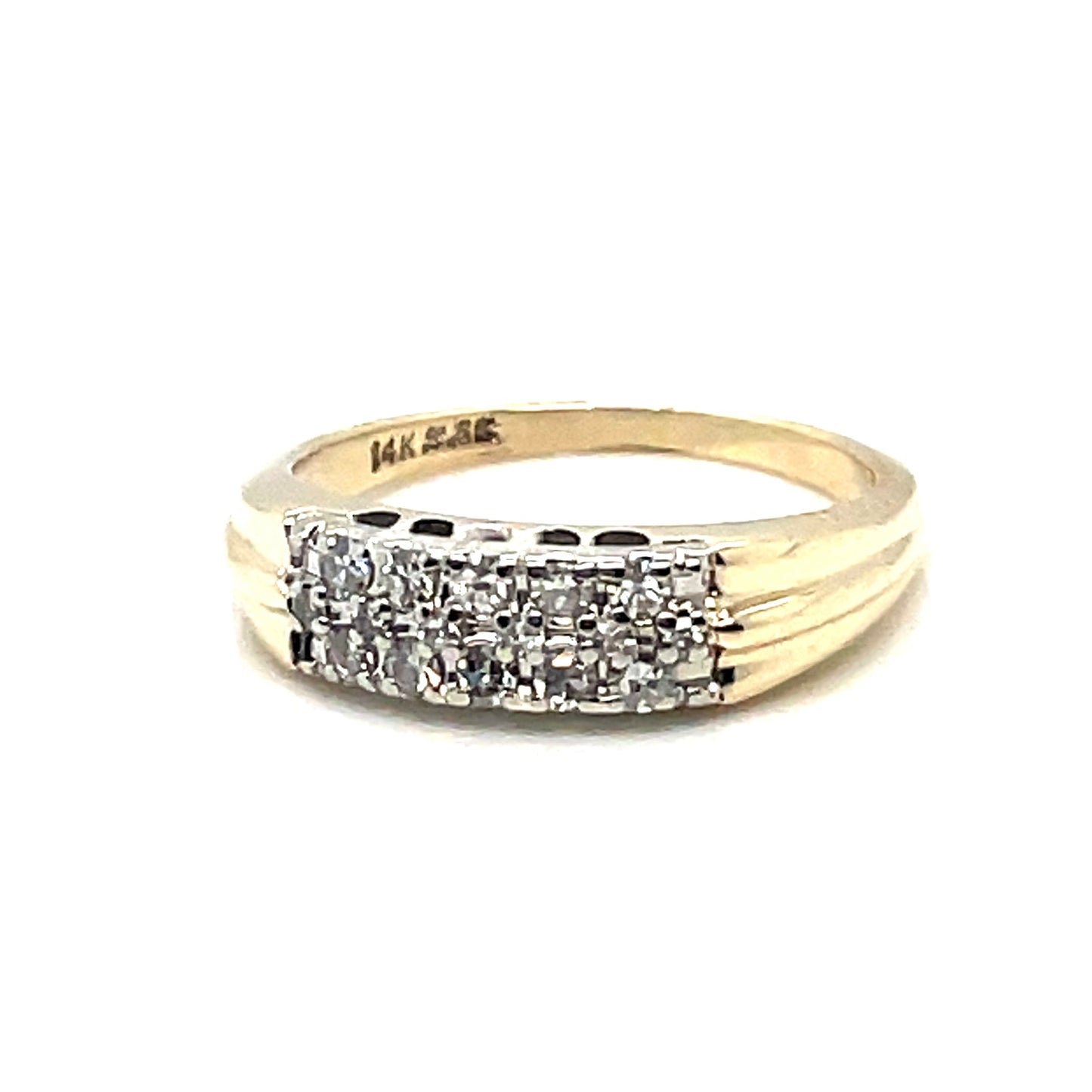 14k Yellow Gold Antique Wedding Lady’s 0.30 CT TW Diamonds Ring