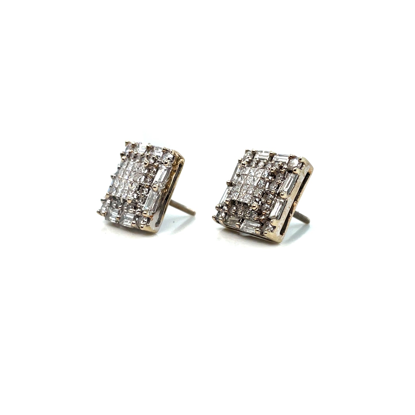 14k White Gold 1.8 CT TW Diamonds Earrings