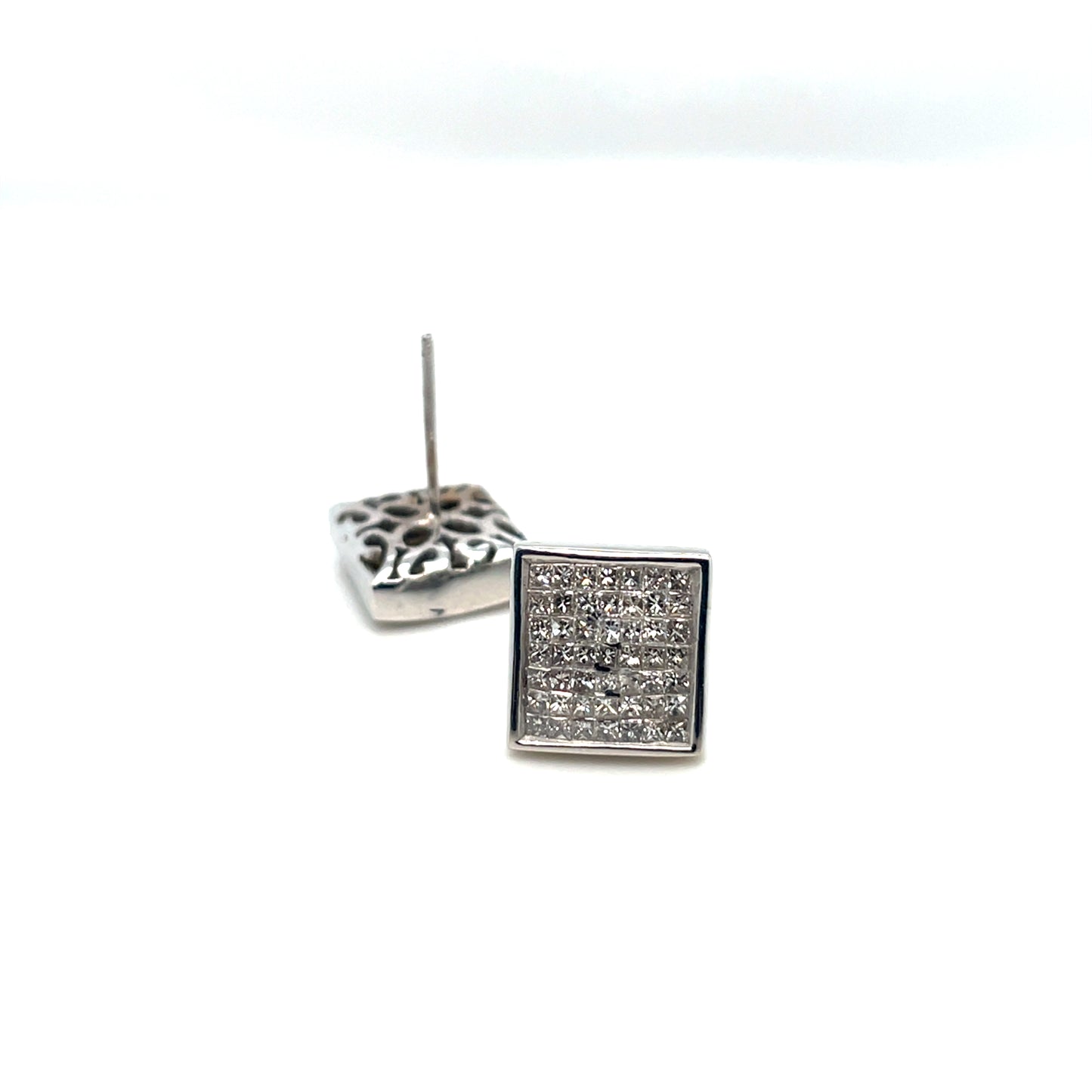 14k White Gold 1 CT TW Diamonds Earrings