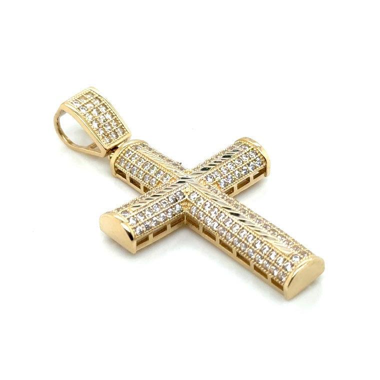 14k Yellow Gold CZ Pendant