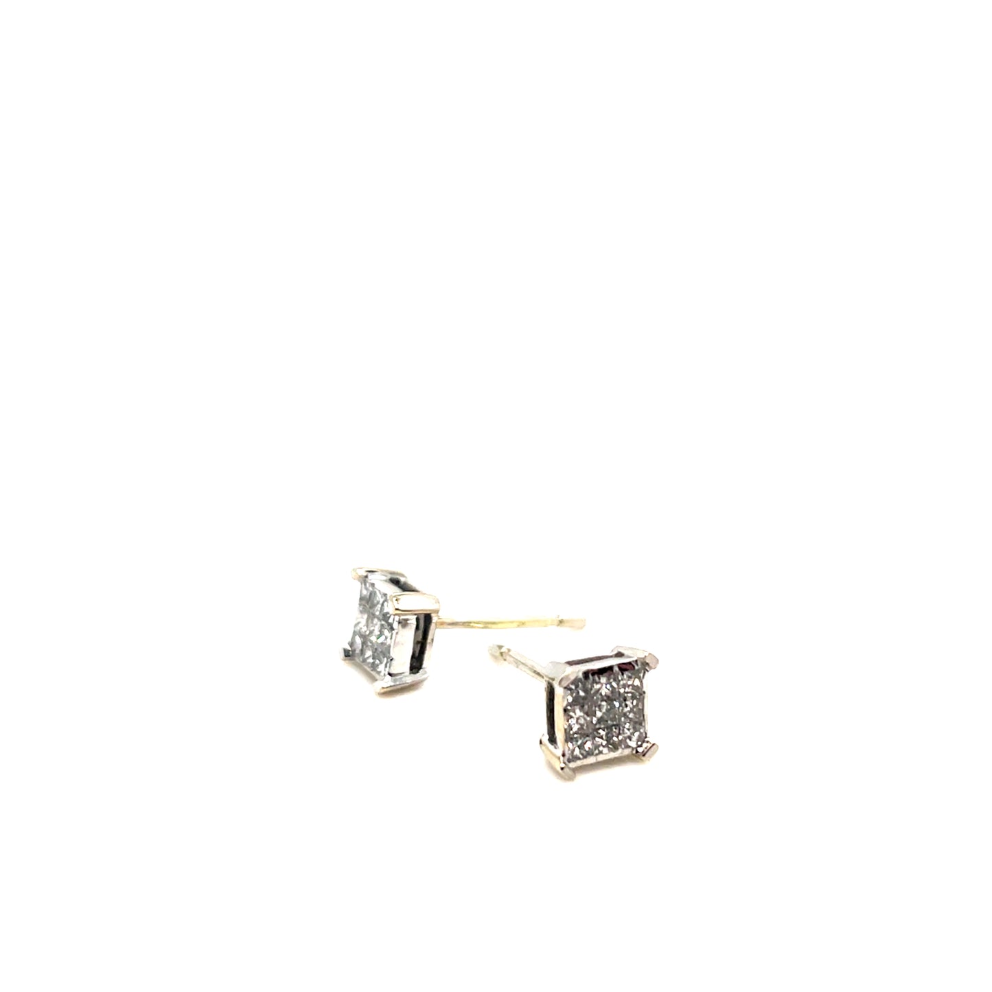 14k White Gold 0.50 CT TW Diamonds Earrings