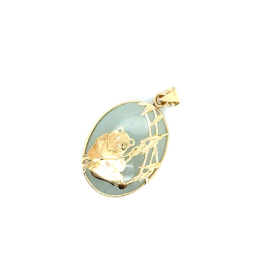 New 14k Yellow Gold Panda Pendant