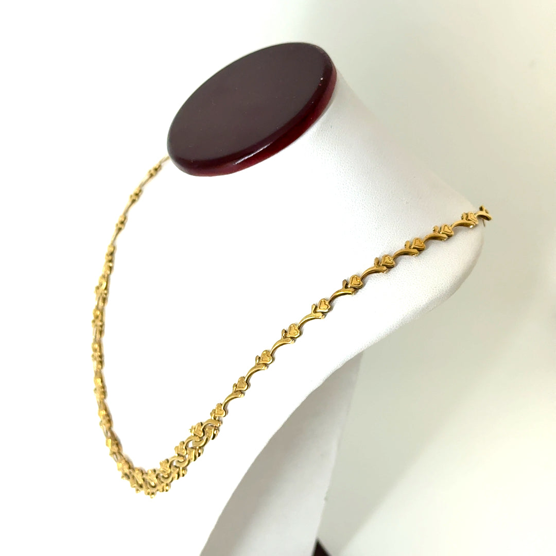 14k Yellow Gold Heart Necklace
