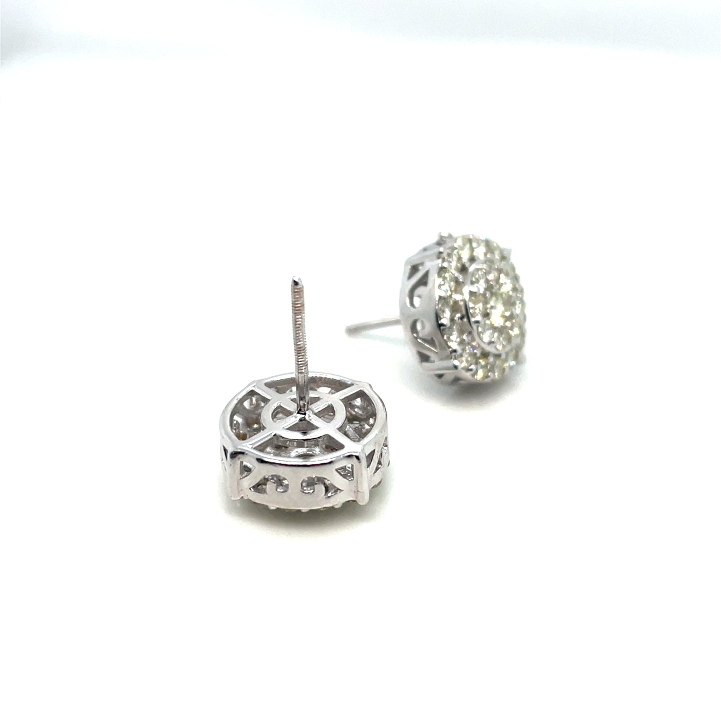 14k White Gold 1.5 CT TW Diamonds Earrings