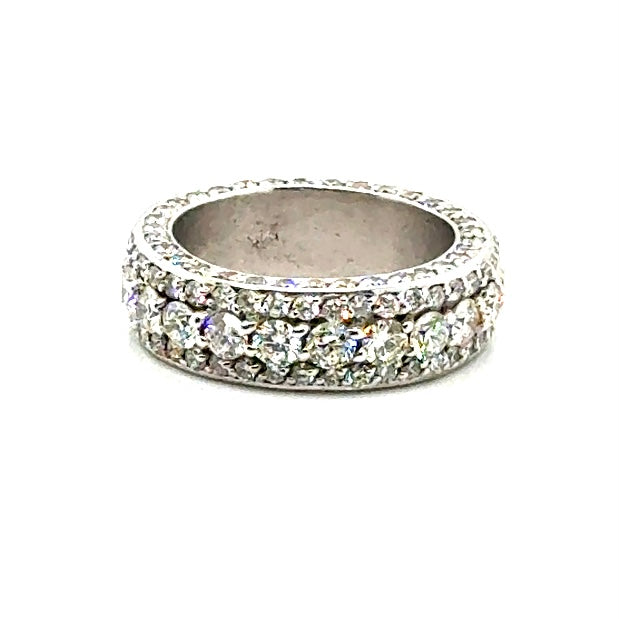 10k White Gold Men’s Infinity Diamonds 7 CT TW Ring