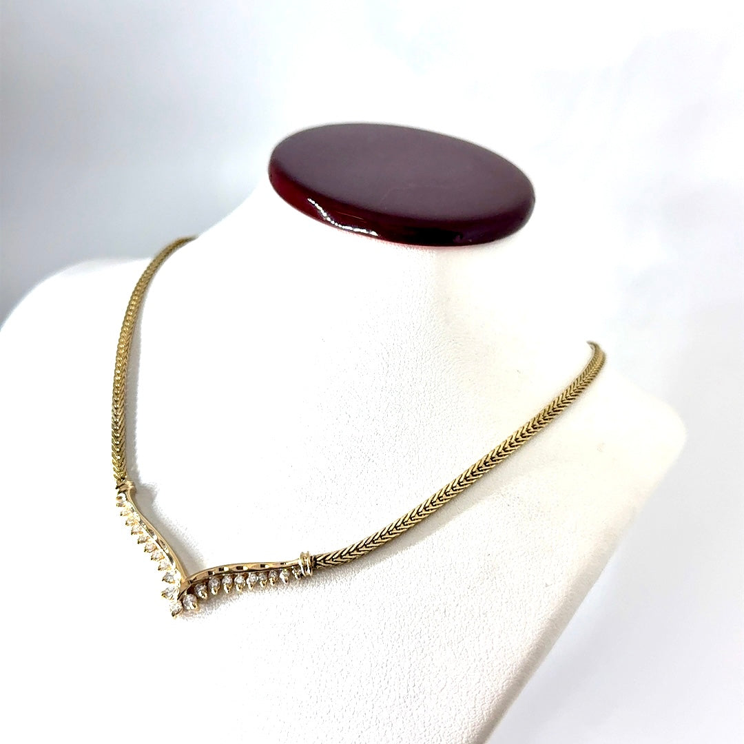 14k Yellow Gold 0.50 CT TW Diamond Necklace