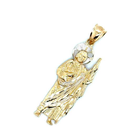 New 14k Yellow Gold San Judas Pendant