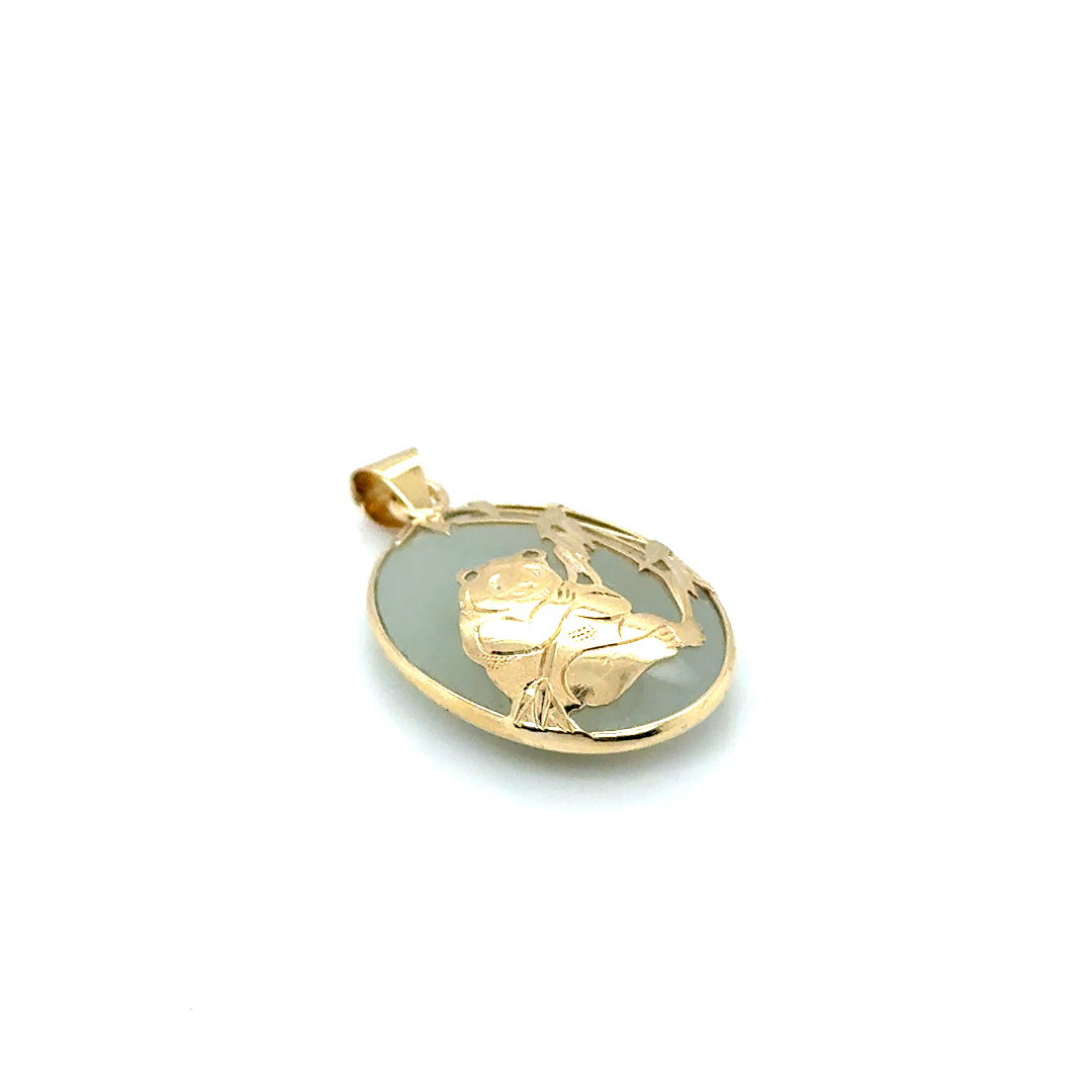 New 14k Yellow Gold Panda Pendant