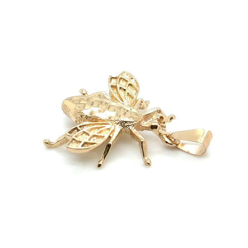 14k Yellow Gold Queen Bee Pendant