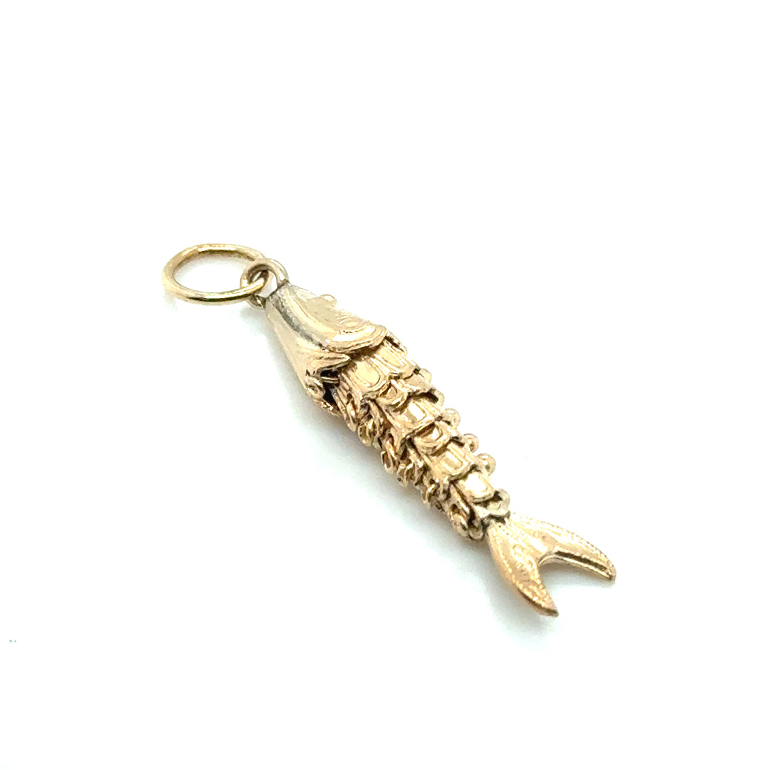 14k Yellow Gold Fish Pendant
