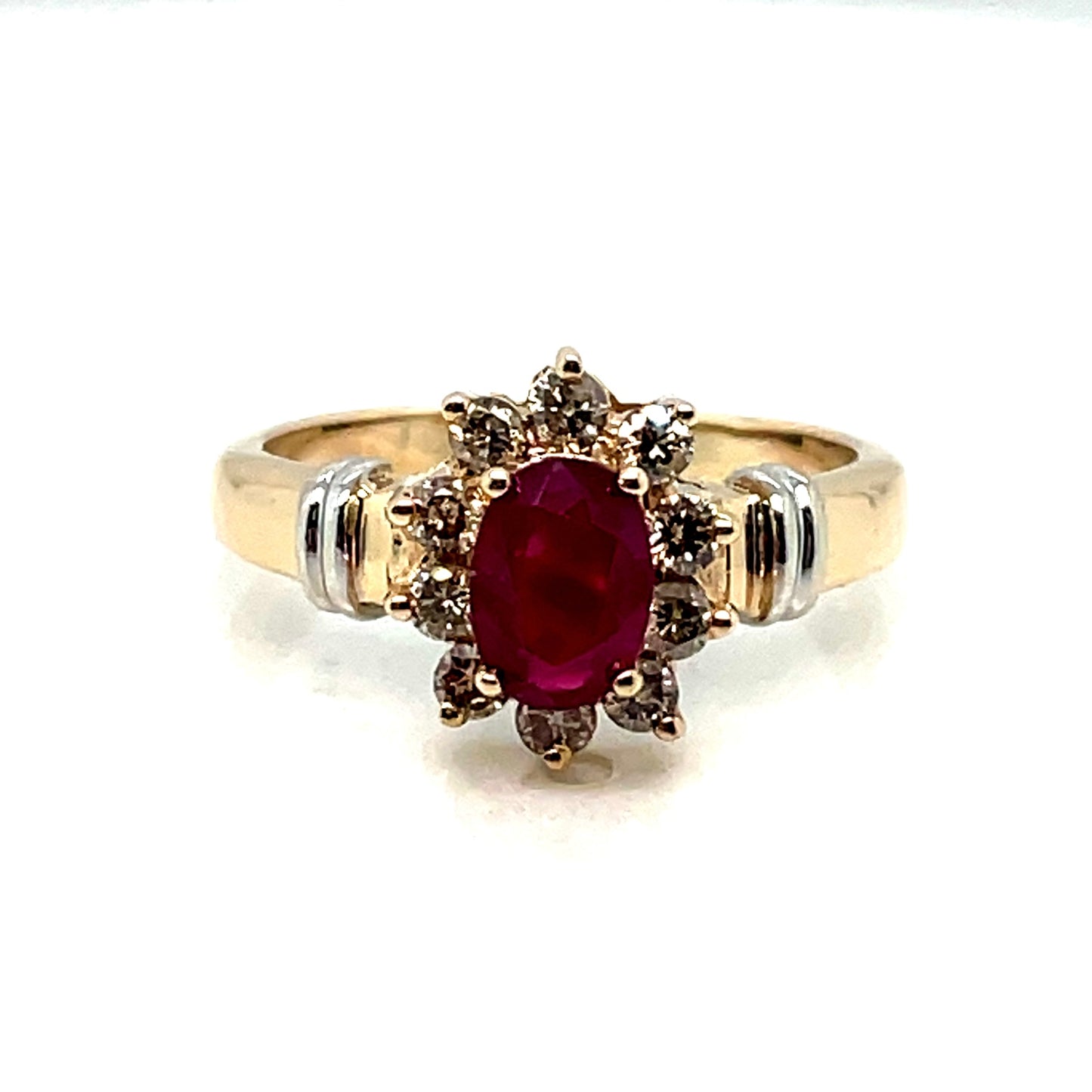 14k Yellow Gold Ruby Lady’s Diamond Ring