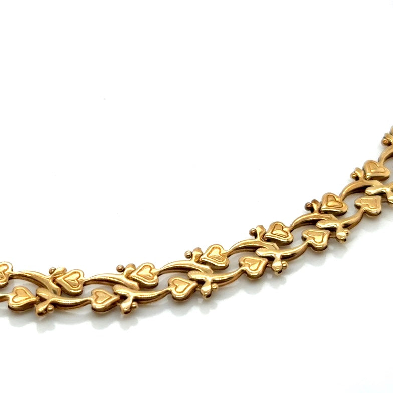 14k Yellow Gold Heart Necklace