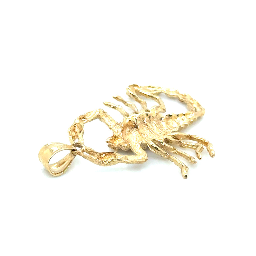 New 14k Yellow Gold Scorpion Pendant