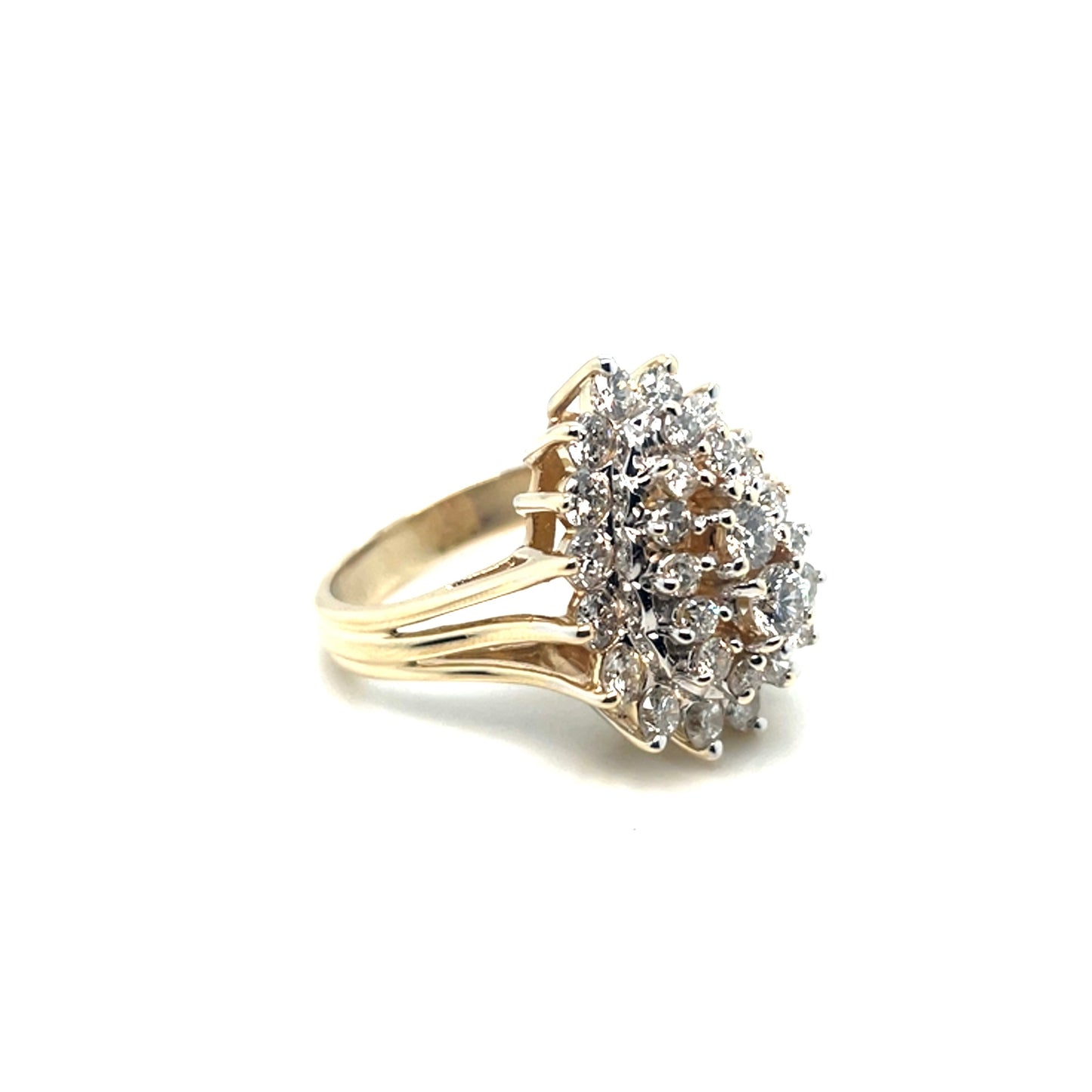 14k Yellow Gold 2.30 CT TW Diamonds Ring