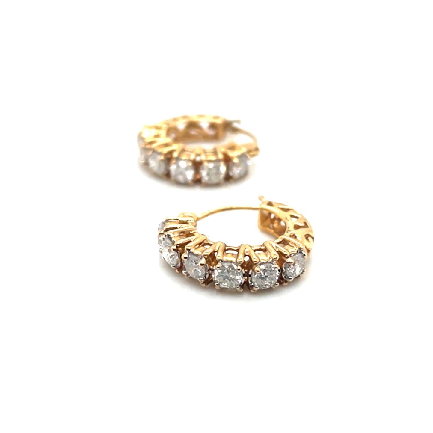 14k Yellow Gold 0.90 CT TW Diamonds Earrings