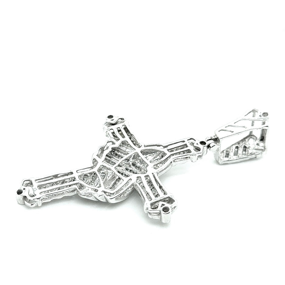 10k White Gold 2.5 CT TW Diamonds Pendant
