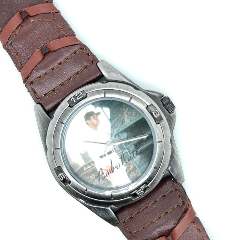 BABE RUTH Leather Band Watch