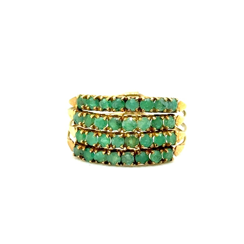 18k Yellow Gold Emerald Ring