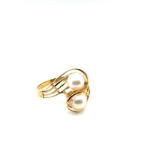 14k Yellow Gold Pearl Ring