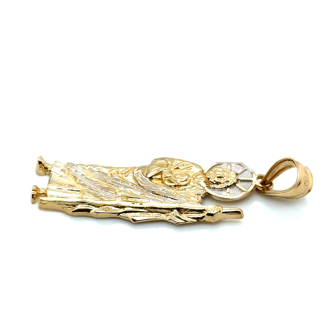 New 14k Yellow Gold San Judas Pendant