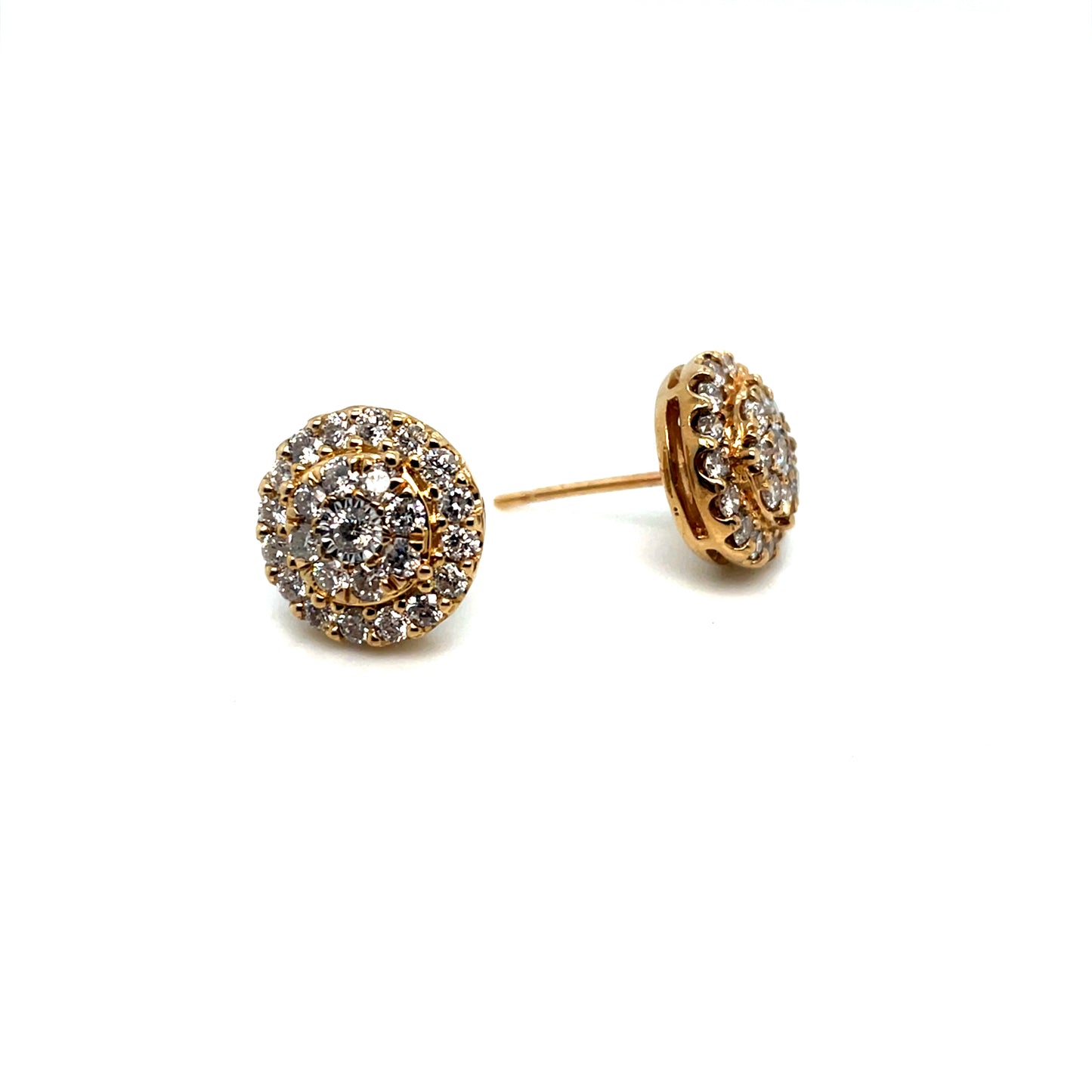 14k Yellow Gold 1.3 CT TW Diamonds Earrings