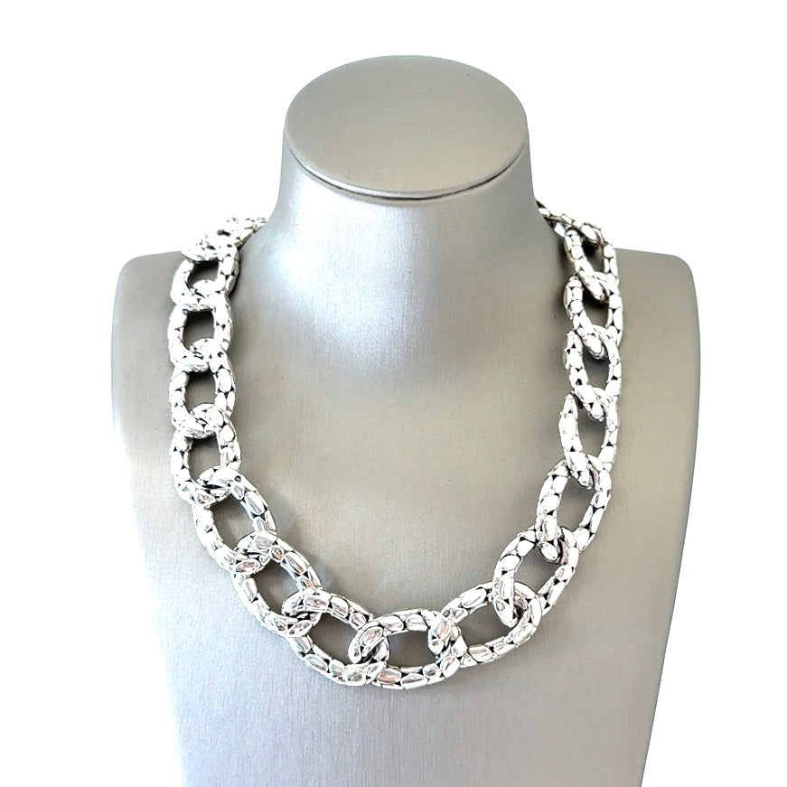 JOHN HARDY Sterling Silver Pebble Dot Kali Chain Link Necklace