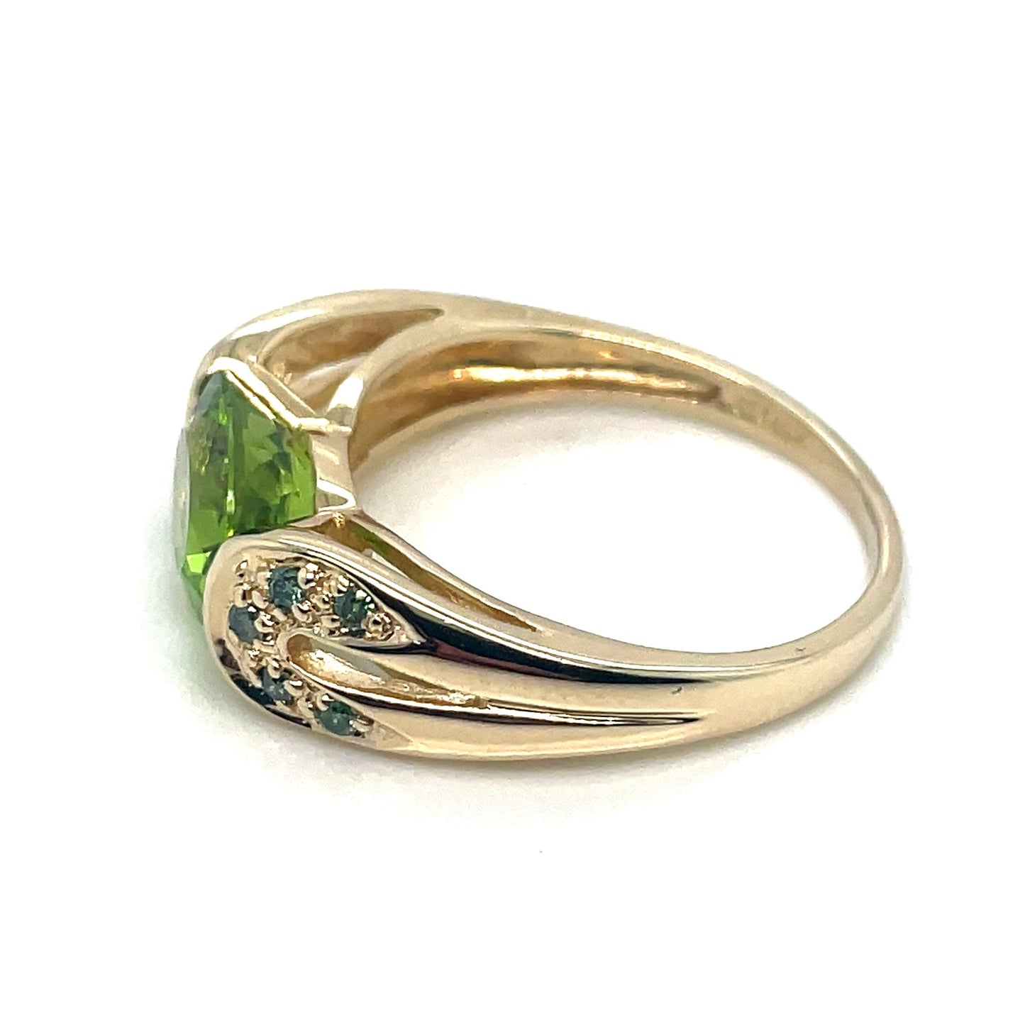 14k Yellow Gold Peridot Ring