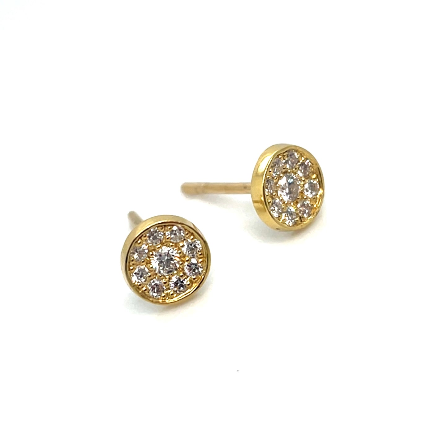 18k Yellow Gold 0.40 CT TW Diamonds Earrings