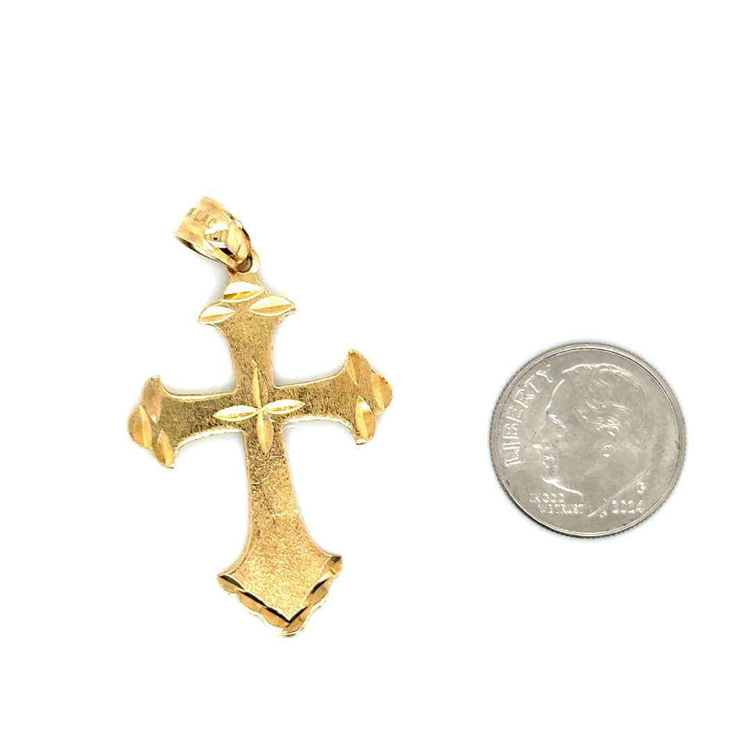 14k Yellow Gold Cross Pendant