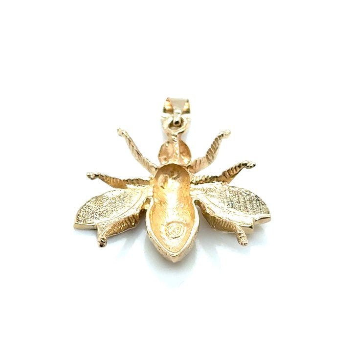 14k Yellow Gold Queen Bee Pendant