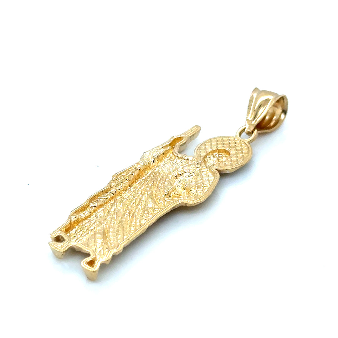 New 14k Yellow Gold San Judas Pendant