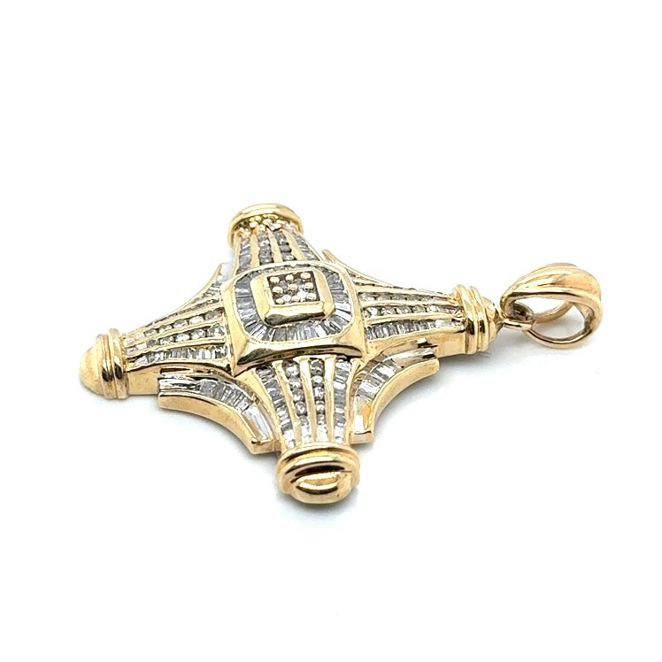 14k Yellow Gold 6 CT TW  Diamonds Pendant