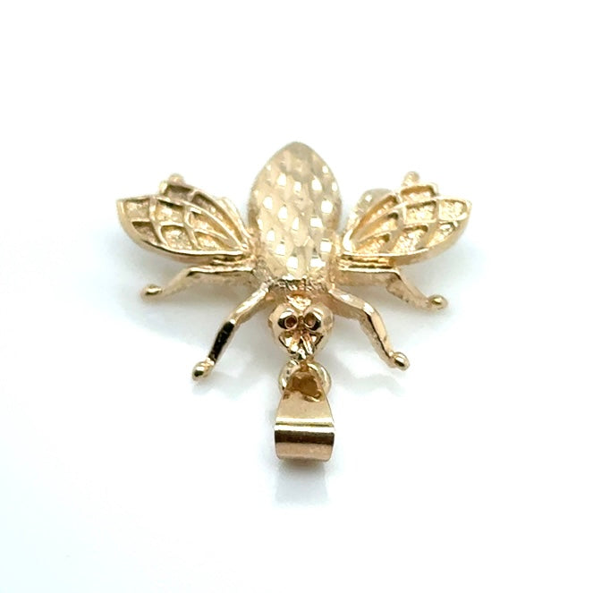 14k Yellow Gold Queen Bee Pendant