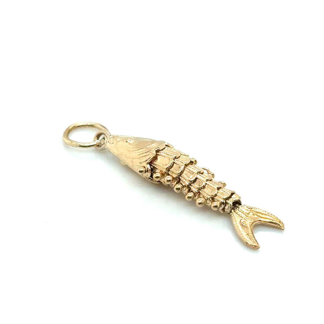 14k Yellow Gold Fish Pendant